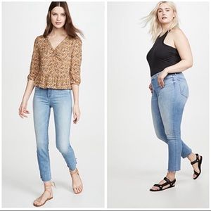 MOTHER the mid rise dazzler ankle fray jeans in jackpot wash size 27